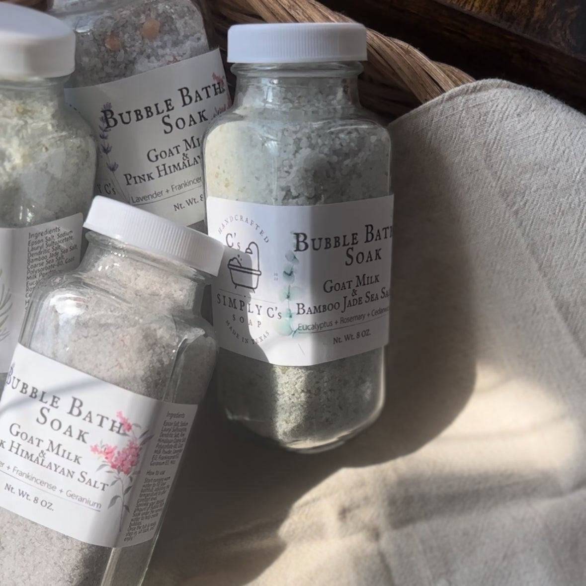 Bubble Bath Soak ~ Goat Milk & Salts ~