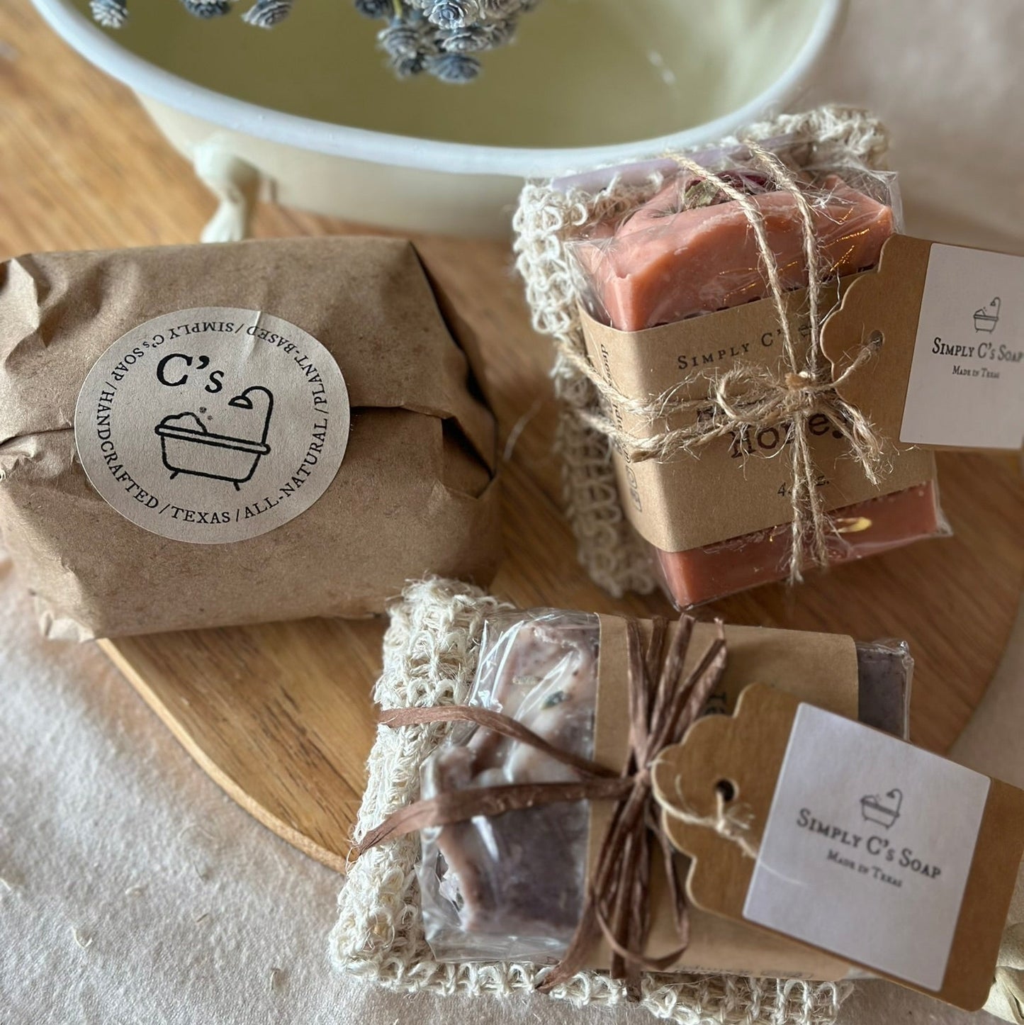 Soap Bar + Soap Saver Bag Set