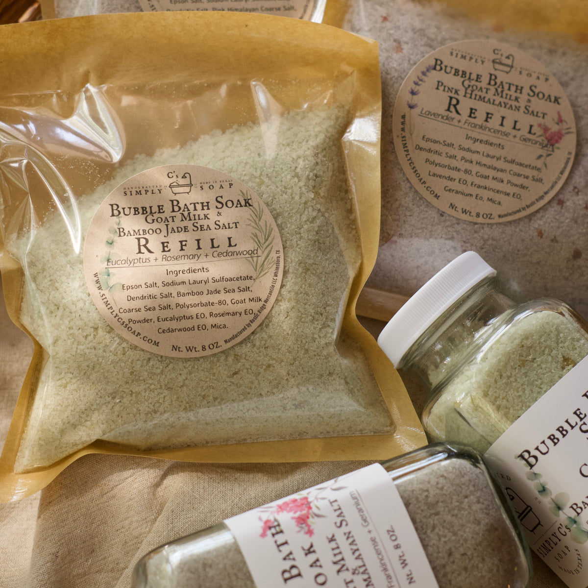 Bubble Bath Soak ~ Goat Milk & Salts ~