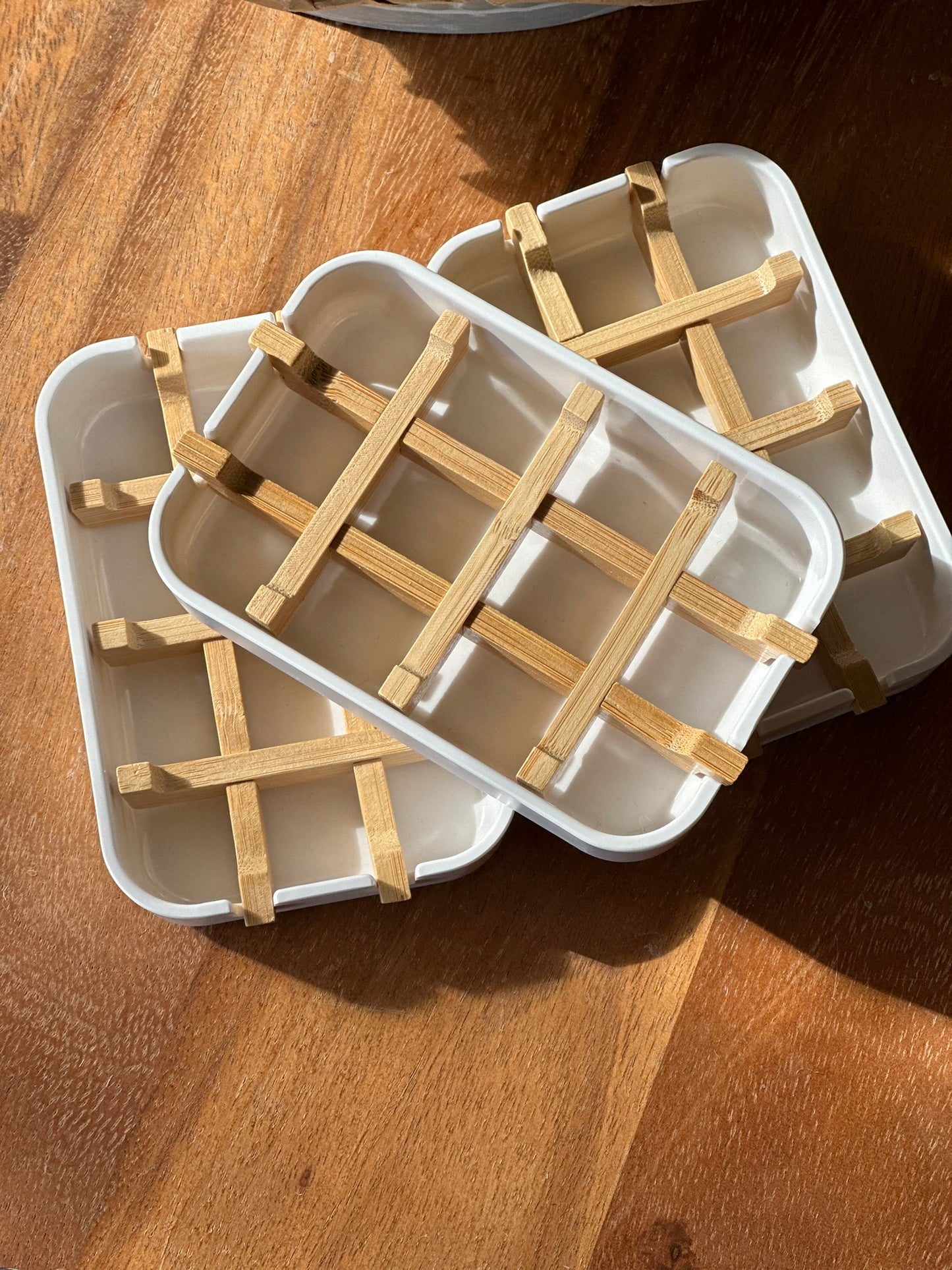 Bamboo Self Drain Soap Dish