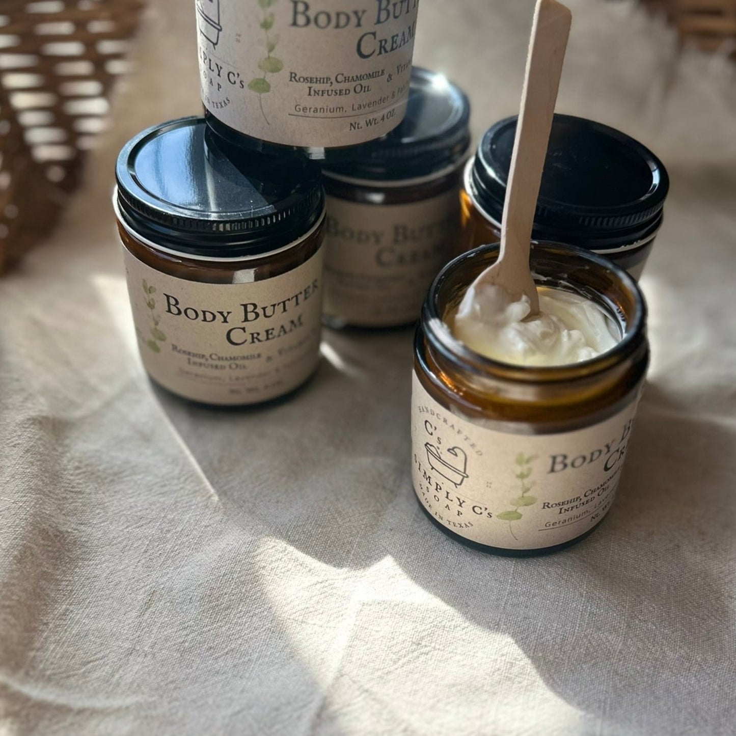 Body Butter Cream  -Rosehip & Chamomile Infused Oil-