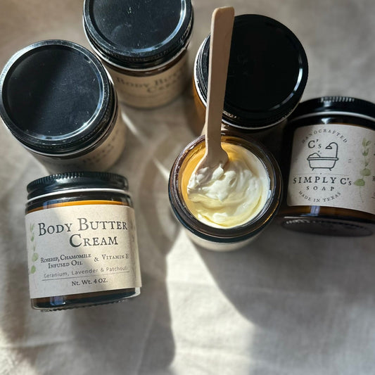 Body Butter Cream  -Rosehip & Chamomile Infused Oil-